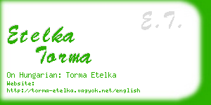 etelka torma business card